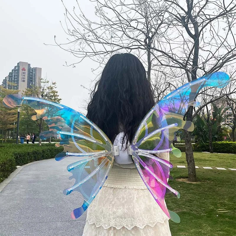 Girls Electrical Butterfly Wings With Luminous Lights Moving Fairy Wings