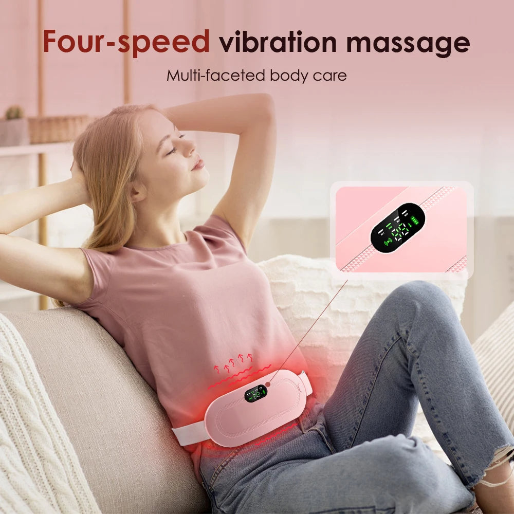 Rechargeable Menstrual Heating Pad Relief Pain Belt Massager