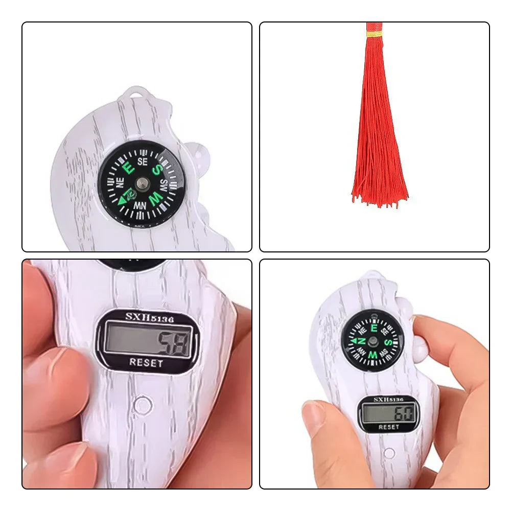 Electronic Digital Tally Counter with Compass Tassel Finger