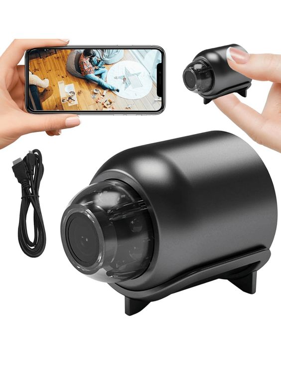 1080P HD Mini WiFi Camera for Home Office Included Sound Detector and Night Vision.